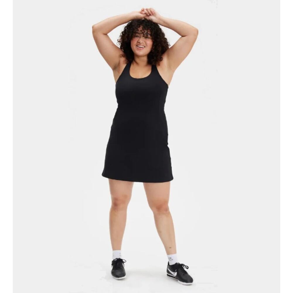 Girlfriend Collective Black Paloma Racerback Dress Size Large